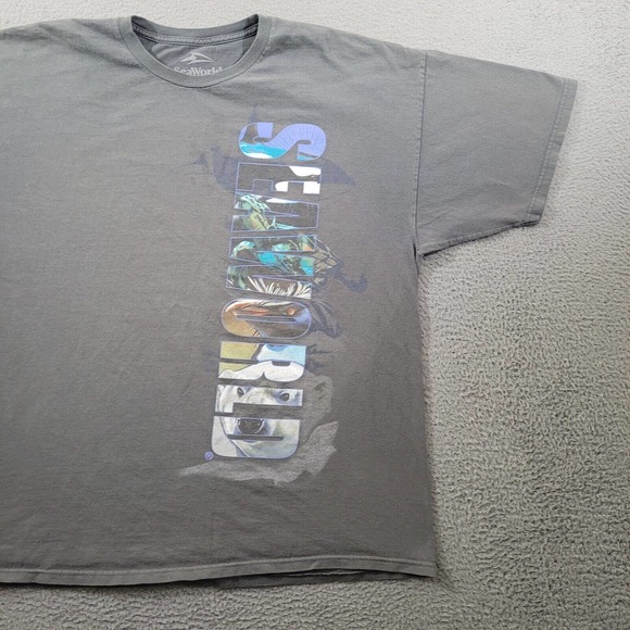 Sea World Shirt Mens 2XL Gray Shamu Killer‎ Whale Orca Souvenir Destination Tee - Picture 5 of 11